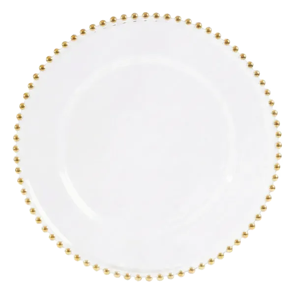 Bajo plato - perla dorada